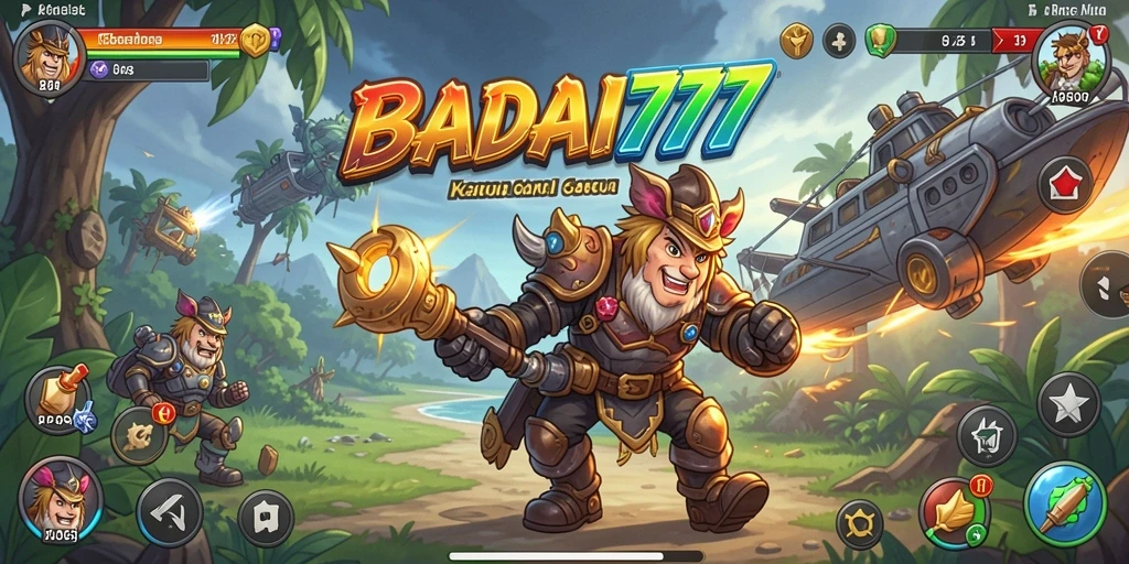 Tampilan gameplay BADAI777 yang menyenangkan dan penuh warna.
