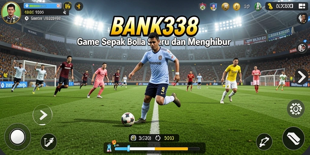 Tangkapan layar BANK338 yang menunjukkan aksi seru di lapangan sepak bola.