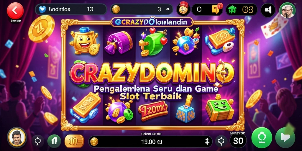 Gameplay mengasyikkan dari CRAZYDOMINO dengan mesin slot beragam.