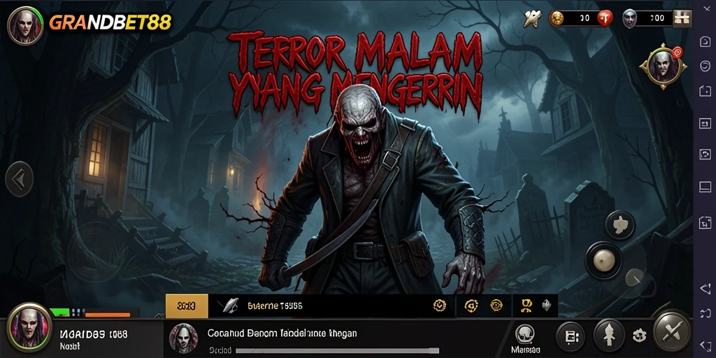 Tangkapan layar menunjukkan momen mendebarkan dengan makhluk menyeramkan.