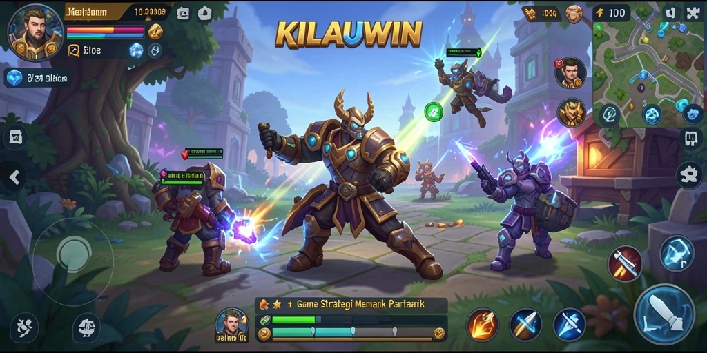 Screenshot gameplay <strong>KILAUWIN</strong> menampilkan taktik pertempuran yang mendebarkan.