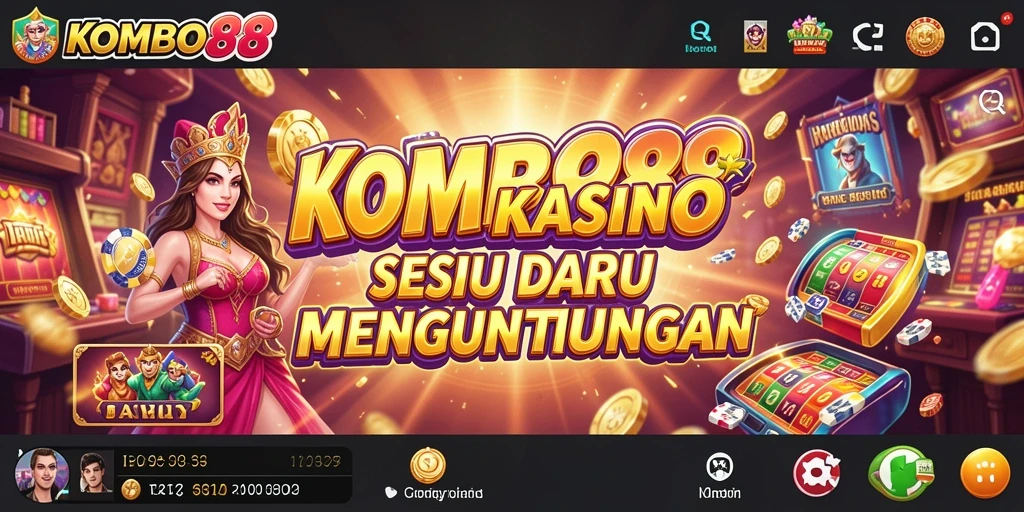 Screenshot gameplay KOMBO88 menampilkan suasana kasino yang realistis.