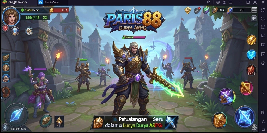 Tampilan gameplay seru dalam dunia fantasi PARIS88.