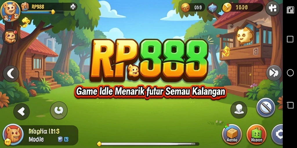 Screenshot gameplay RP888 yang menunjukkan tampilan menawan dari kerajaan yang berkembang.