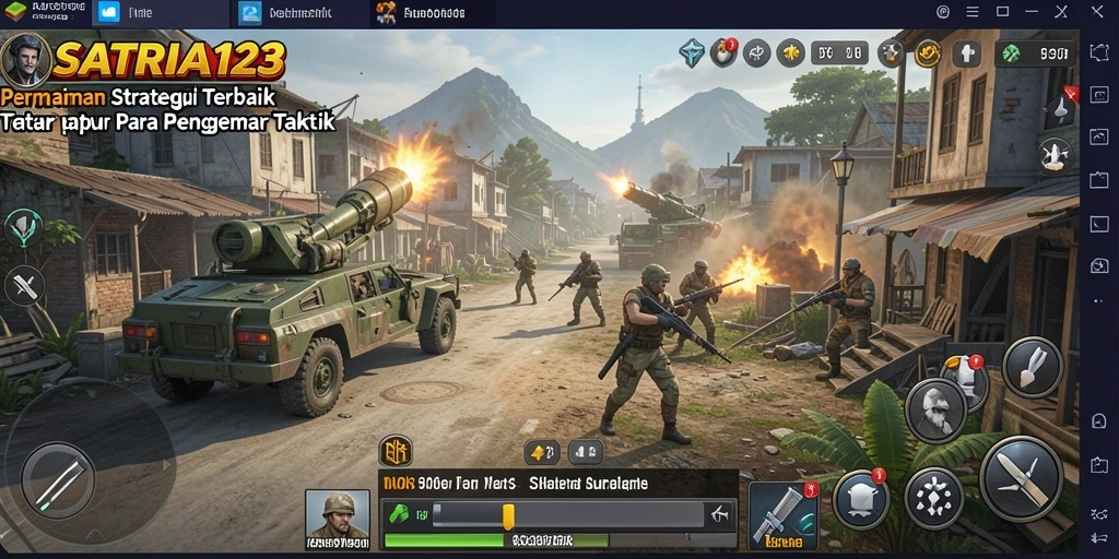 Screenshot gameplay menampilkan strategi mendebarkan dalam SATRIA123.
