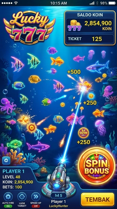 Pengguna menjelajahi kategori aplikasi di lucky777.